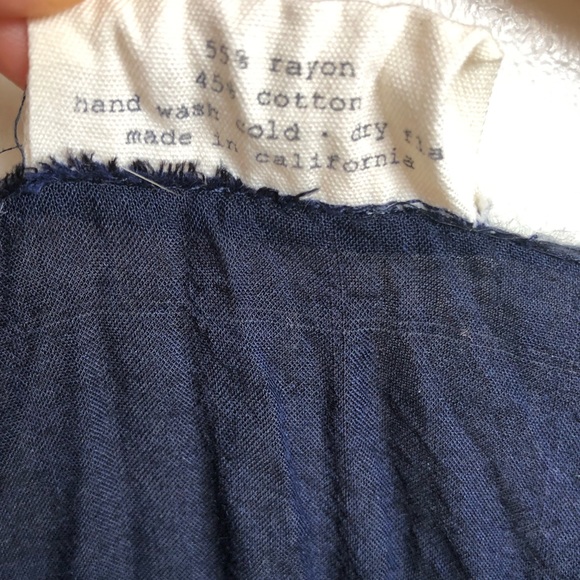 Jess Brown Puckered V Neck Cotton Tunic XS - Picture 6 of 7